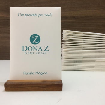 Flanela Mágica Personalizada + Envelope com Seu Logotipo - 300 Unidades